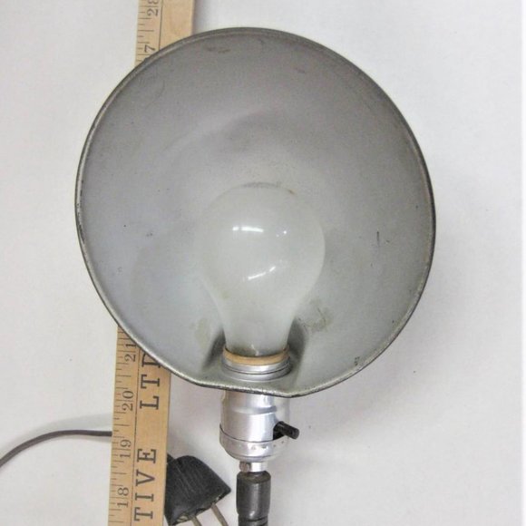 Antique CAST IRON DESK LAMP Table Lamp Journalist Hydro Electric Power Co. - Picture 5 of 12